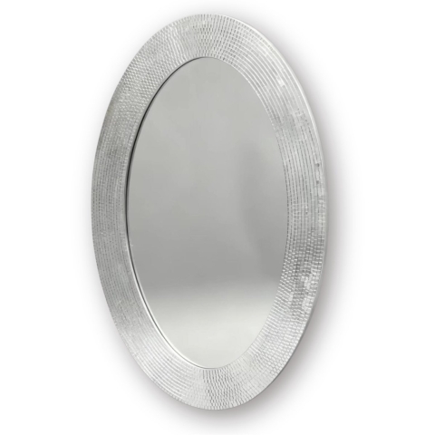 House Vitamin Mirror oval disco -silver 60x1x40cm