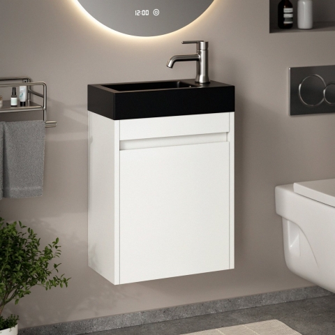 Mirlux Toiletmeubel elen 40cm - wastafel zwart