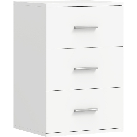 4goodz Nachtkastje met 3 laden bijzetkast voor slaapkamer mdf -