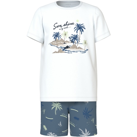 Name It Pyjama set - 2-delig - Noos - NkmNightset - Blauwvin - Name It - 9-10 jaar (134-140) - Pyjama - Tweedelig