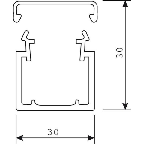 Hager LF3003007030 Kabelgoot Kabelgoot voor elektrische installaties (l x b x h) 2000 x 30 x 30 mm Steen-grijs 1 stuk(s)