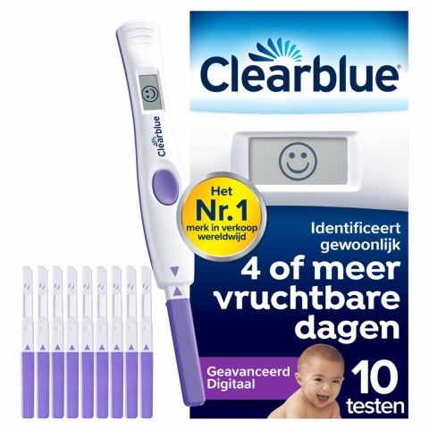 2x Clearblue Ovulatietest Digitaal Geavanceerd 10 stuks