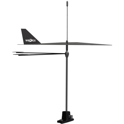 Windex Windvaan 15 MK2 windvaan met birdspike 38 cm hoog zwart