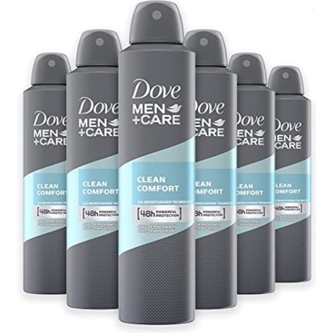Dove Dove Deospray Men - Care Clean Comfort 250 ml. 6 x Voordeelpak