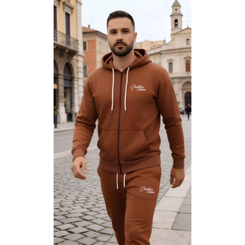 Indigo Denim Denim joggingpak heren rood