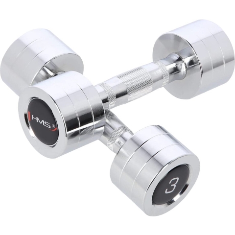 HMS Fitness Chroom Dumbbell Set - 2 x 3 kg