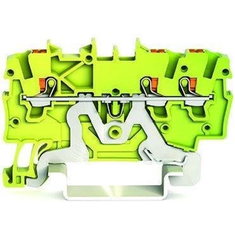 WAGO 2200-1307 Aardingsklem 3.50 mm Push-In-klem Groen, Geel 100 stuk(s)