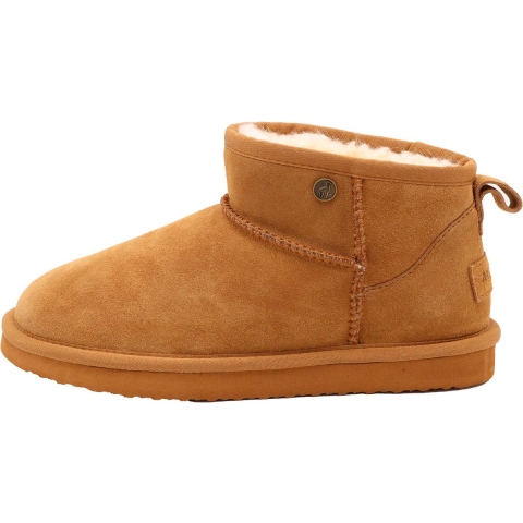 Alpacas Footwear – Dames - Echt suéde korte laarzen - Gevoerd met 100% zachte lamswol - Chestnut - 42