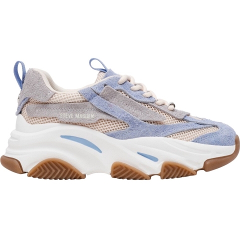 Steve Madden Possession-e grey/blue/ivy lage sneakers dames