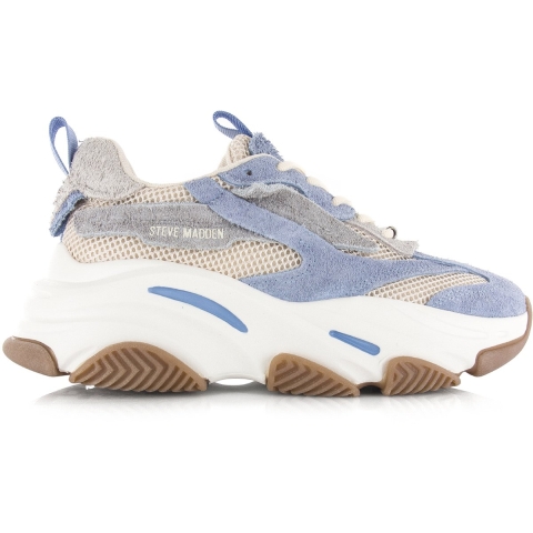 Steve Madden Possession-e grey/blue/ivy lage sneakers dames