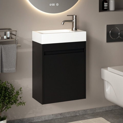 Mirlux Toiletmeubel vivo 40cm mat wastafel wit