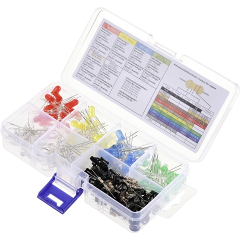 TRU COMPONENTS Bedrade LED Rood, Geel, Blauw, Geel-groen, Warm-wit, Koud-wit Rond 5 mm 90 mcd, 420 mcd, 2180 mcd, 19000 mcd 30 ° 20 mA 1.8 V, 2.4 V, 2.7 V, 3.4