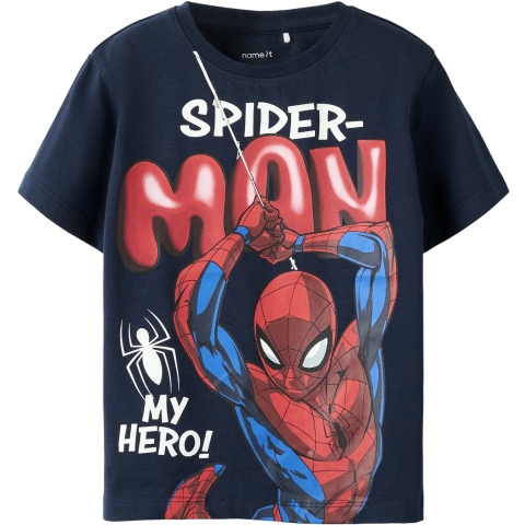 Name It T-Shirt - Noos - NmmMarvin - Spider Maandag - Navy Blaze - Name It - 5 jaar (110) - T-Shirts