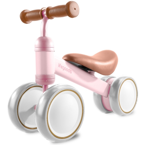 LifeGoods TurboToddler Loopfiets - Speelgoed Vanaf 1 jaar - Jongens en Meisjes - Kinderstep - Roze