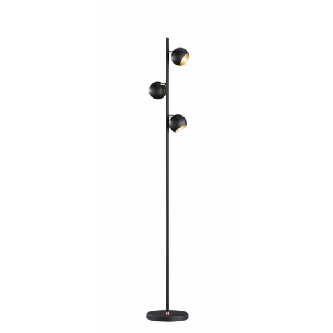 Trio Leuchten Dakota - Vloerlamp - G9 - Mat zwart - 23,5 x 23 x 155 cm