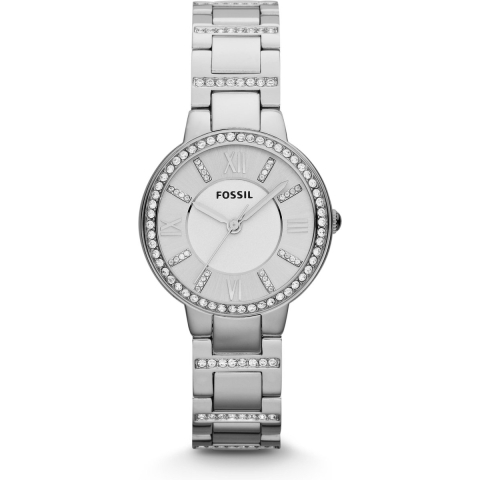 Fossil Virginia ES3282 - Dameshorloge 30 mm - Zilverkleurig