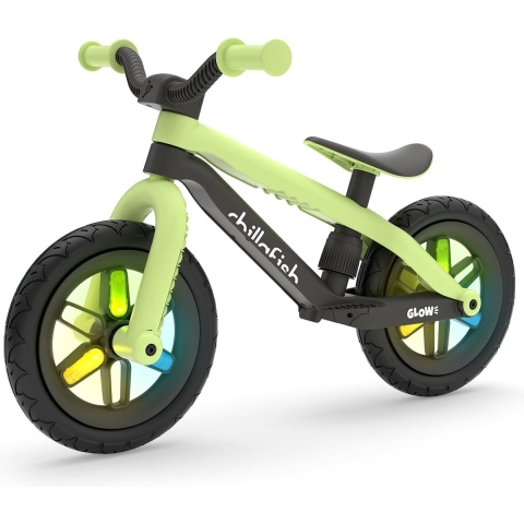 Chillafish BMXie Glow - Loopfiets - 12 inch - LED lichtjes - Pistachio