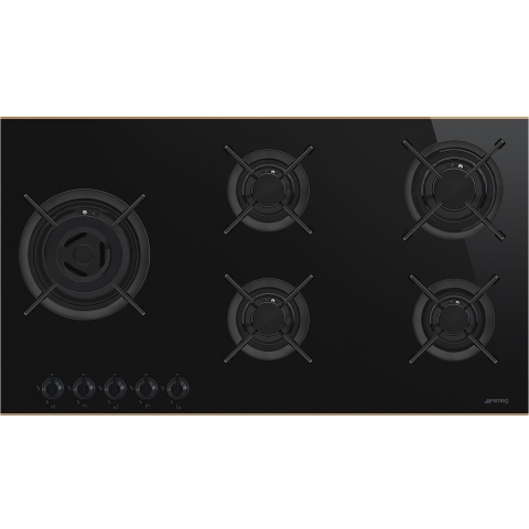 Smeg Dolce Stil Novo PV695LCNRDE - Gaskookplaat - 5 zone(s) - Zwart 90 cm