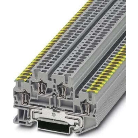 Phoenix Contact 3036314 Doorgangsserieklem 5.2 mm Spanveer Grijs, Groen, Geel 50 stuk(s)