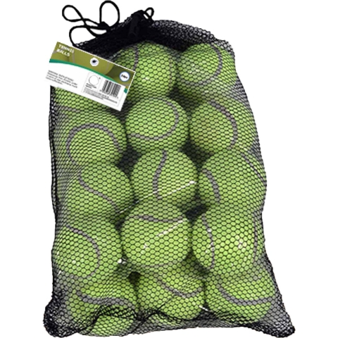 DID Tennisballen - 24x - geel - rubber/katoen - standaard formaat - buitenspeelgoed -