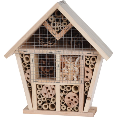 Insectenhotel - hout - 30 cm - bijenhotel - vlinderhotel -