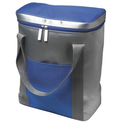 Koeltas - Grote koeltas zilver/blauw - 15 liter - ideaal voor onderweg -
