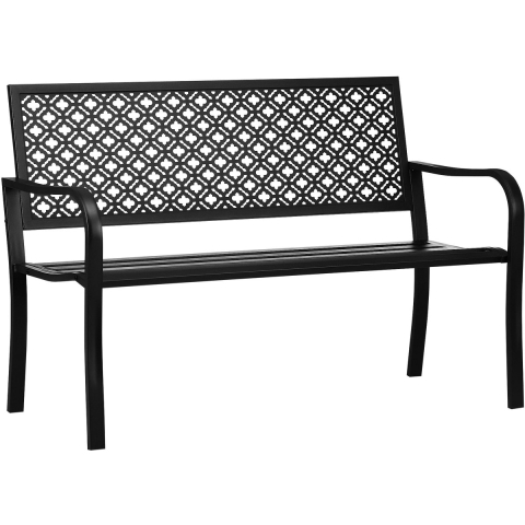 4goodz Tuinbank staal 2-zits met rugleuning & armleuning max. 240 kg -