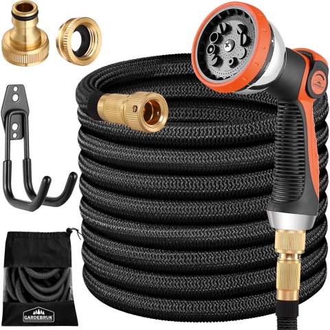 Tuinslang Flexibel Zwart 30m