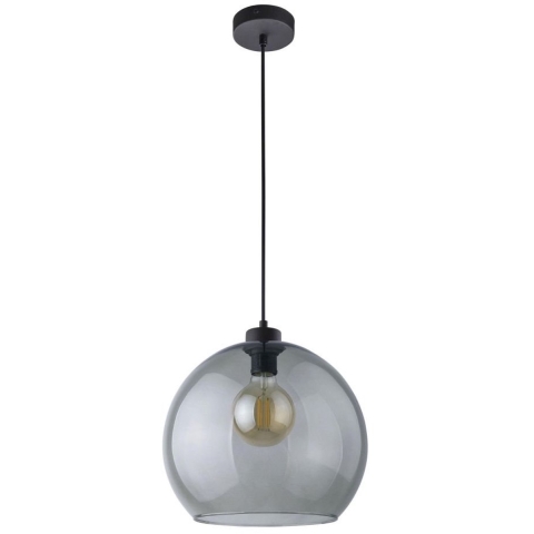 TK Lighting - Cubus hanglamp Ø 30 cm rookgrijs glas E27