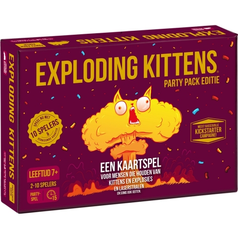 Exploding Kittens– Party Pack – Kaartspel voor 2–10 spelers (Nederlands)