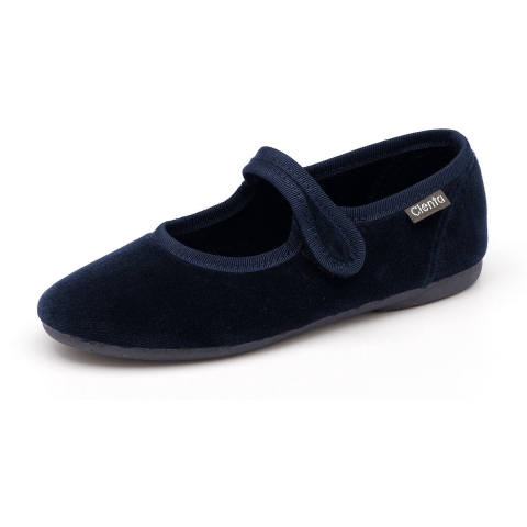 Fluwelen ballerina's met bandje voor baby meisje Cienta