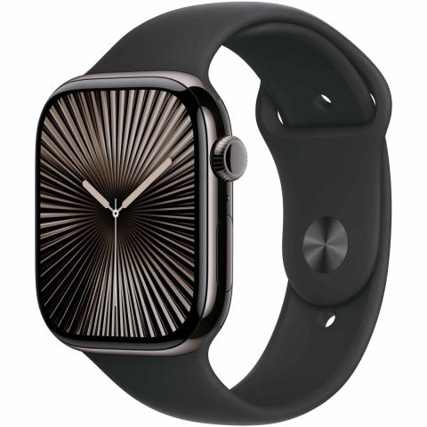Apple Watch 10 46mm GPS+4G Titan Sport - M/L leisteen/zwart