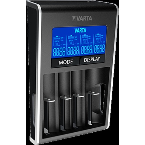 Varta 57676 - LCD Dual Tech Batterijlader - Geschikt voor AA AAA en Li-ion - Zwart/Zilver