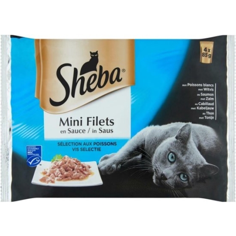 Sheba Zeebuffet Multipack - 4 Zakjes