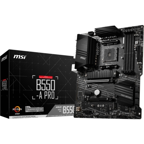 MSI B550-A PRO - Moederbord - ATX - AM4 Socket - AMD B550 - 128 GB DDR4 - Realtek RTL8118H LAN - Realtek ALC892 HD Audio