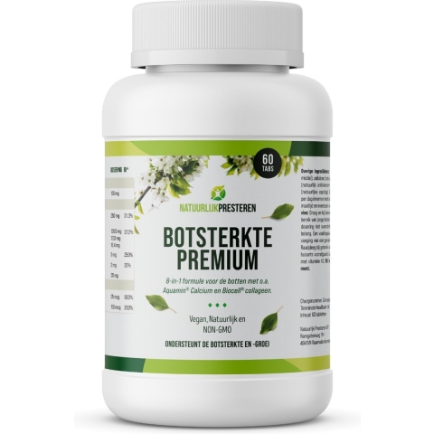 Botsterkte Premium - Biocell® Collageen, Aquimin® Calcium, D3 + K2-MK7 - Ondersteunt botsterkte en -groei