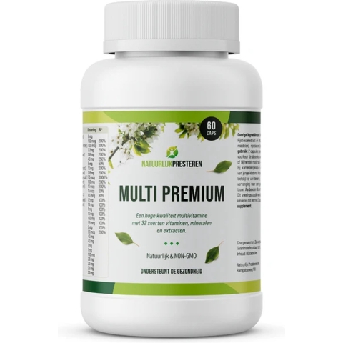 Multi Premium - Actieve multivitamine - 5-MTHF Folaat, vegan D3, luteïne en zeaxanthine, MK-7 vitamine K2 – 90 caps