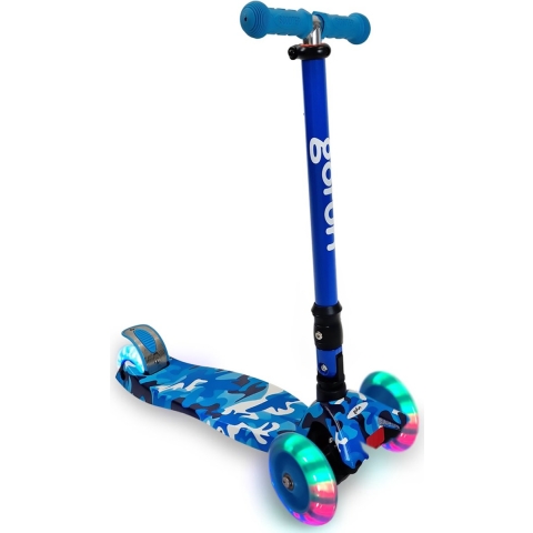 GoFun Kinderstep - Lichtgevende Wielen - Opvouwbaar - Verstelbaar Stuur - 85 x 58 x 23 cm - Blauw