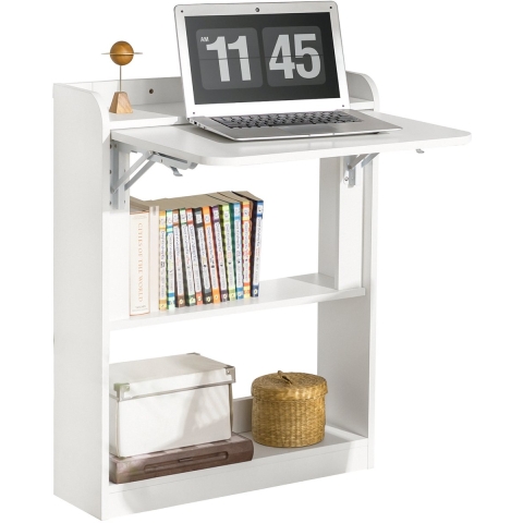 SoBuy Opvouwbaar Bureau - Max. 35 kg - 64 x 58 x 82 cm - Wit