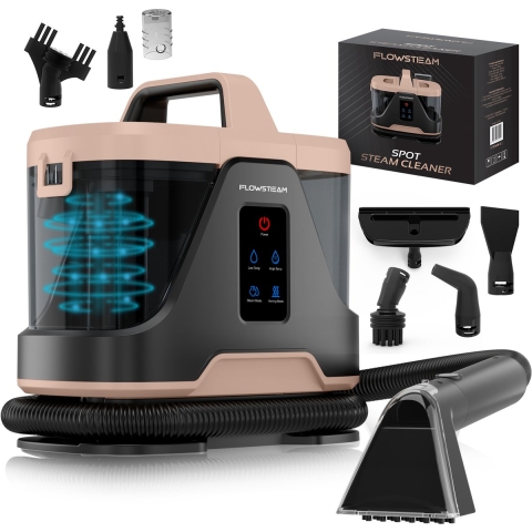 FLOWSTEAM® 6-in-1 Stoomreiniger PRO - Tapijtreiniger – Vlekkenreiniger – Handstomer – Zetelreiniger - 100°C Stoom - 4 Stoomstanden - 90 Minuten Stomen - 5M Snoer
