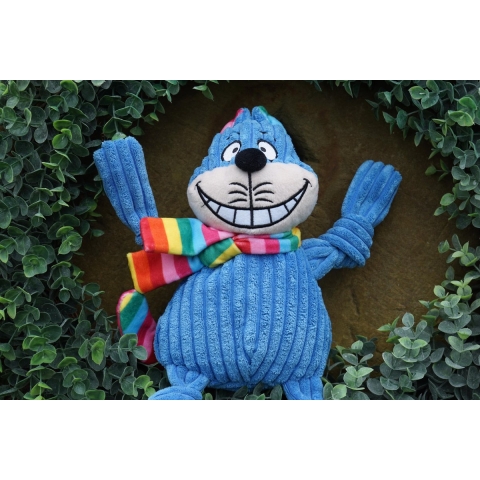 HuggleHounds Rainbow Cheshire Cat Knottie Large 36 x 20 cm