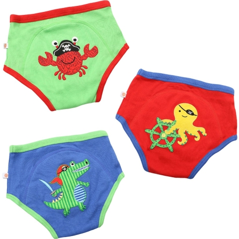 Zoocchini Oefenbroekje 2-3 jaar Boys Pirate Pals 3 stuks