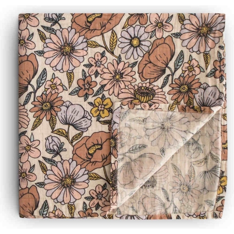 Multidoek Mushie Hydrofiel Retro Flowers