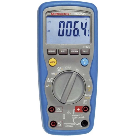 Multimetrix DMM 240 Multimeter Digitaal Waterbestendig (IP67) CAT III 1000 V, CAT IV 600 V Weergave (counts): 40000