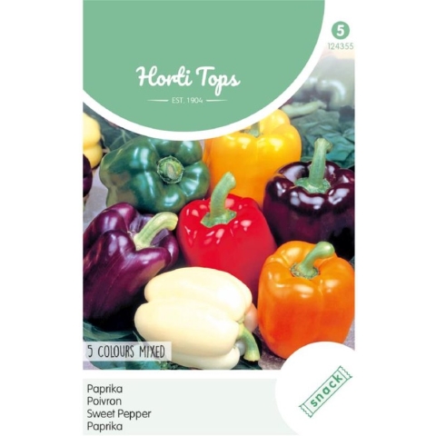 Hortitops Zaden - Paprika 5 Kleuren