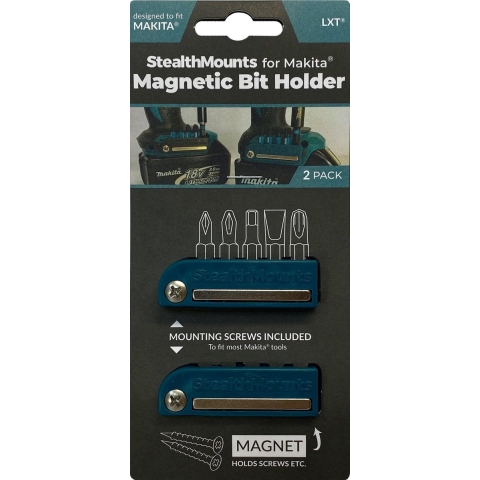 StealthMounts BH-MK-BLU-2 Magnetische Bithouder Voor Machines Makita LXT - Blauw - 2-pack