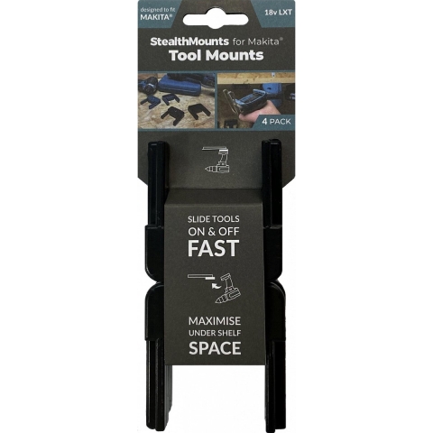 StealthMounts TM-MK18-BLK-4 Machinehouder Voor Makita LXT - Zwart - 4-pack