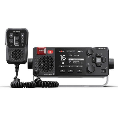 EM-Trak X100 klasse-D DSC marifoon met AIS transponder VDES-gereed