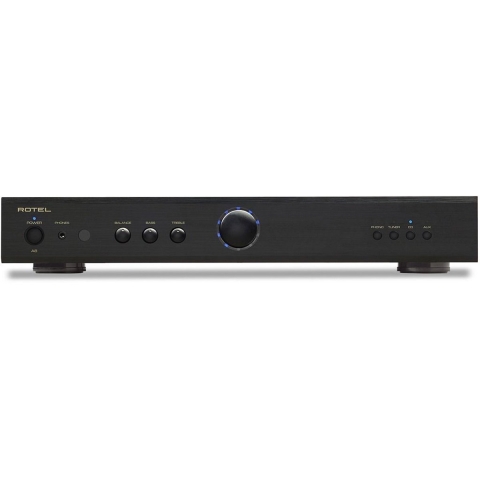 Rotel A8 zwart Stereo versterker met Phono voorversterker ingebouwd
