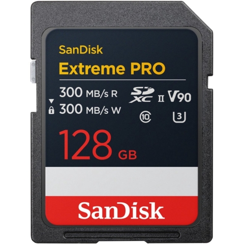 SanDisk 128GB SDXC Extreme PRO 300MB/s V90 UHS-II
